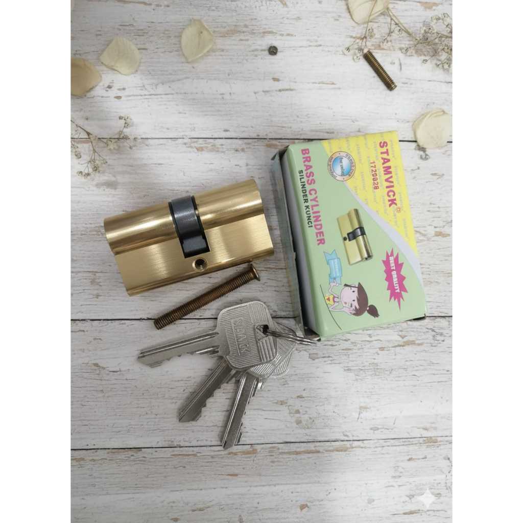 Silinder kunci stamvick kuningan - Silinder kunci biasa