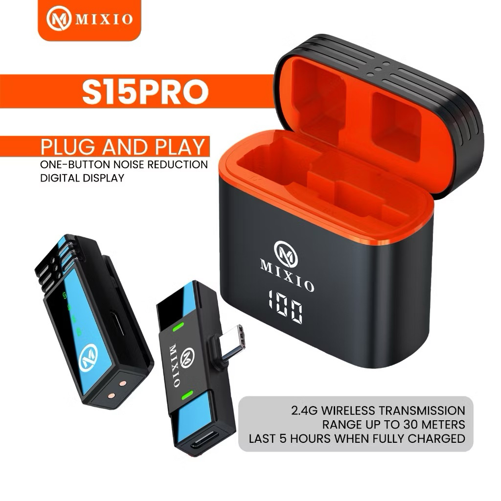 MIXIO S15 PRO MICROPHONE WIRELESS