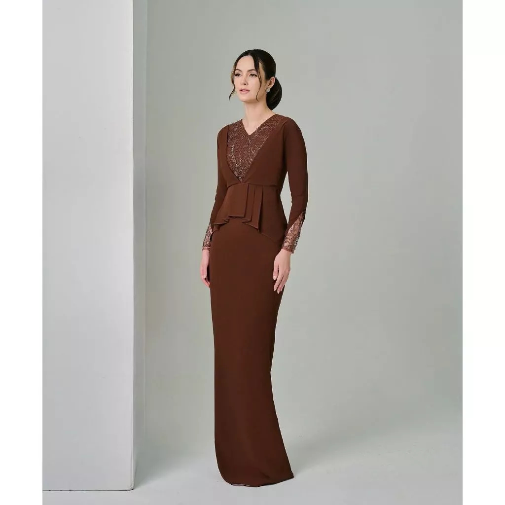 Gamis Dress Lily Kurung Malaysia Cantik Bahan Ceruty Babydoll FULL FURING MERMAID SIRENA