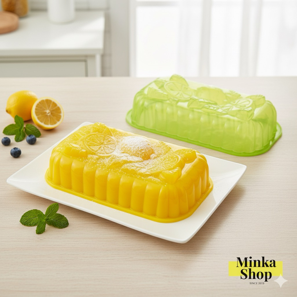 Asvita Cetakan Agar Buah-Buahan Puding Jelly Segi Panjang 22,8cm x 12,8cm x 6,1cm Kitchenware