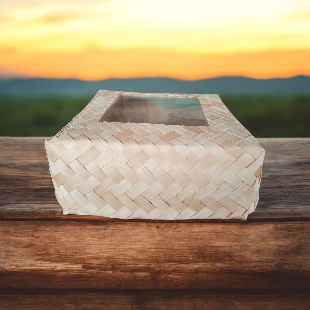 Anyaman besek bambu estetik untuk simpan makanan