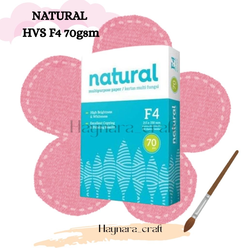 KERTAS HVS F4 NATURAL 1RIM