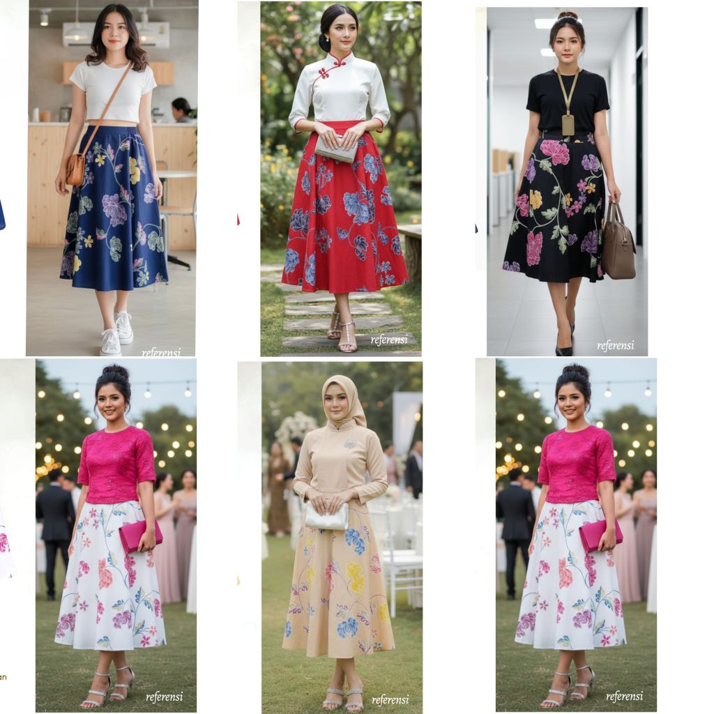 Rok Klok Midi ORI Batik Solo Kattun Premium