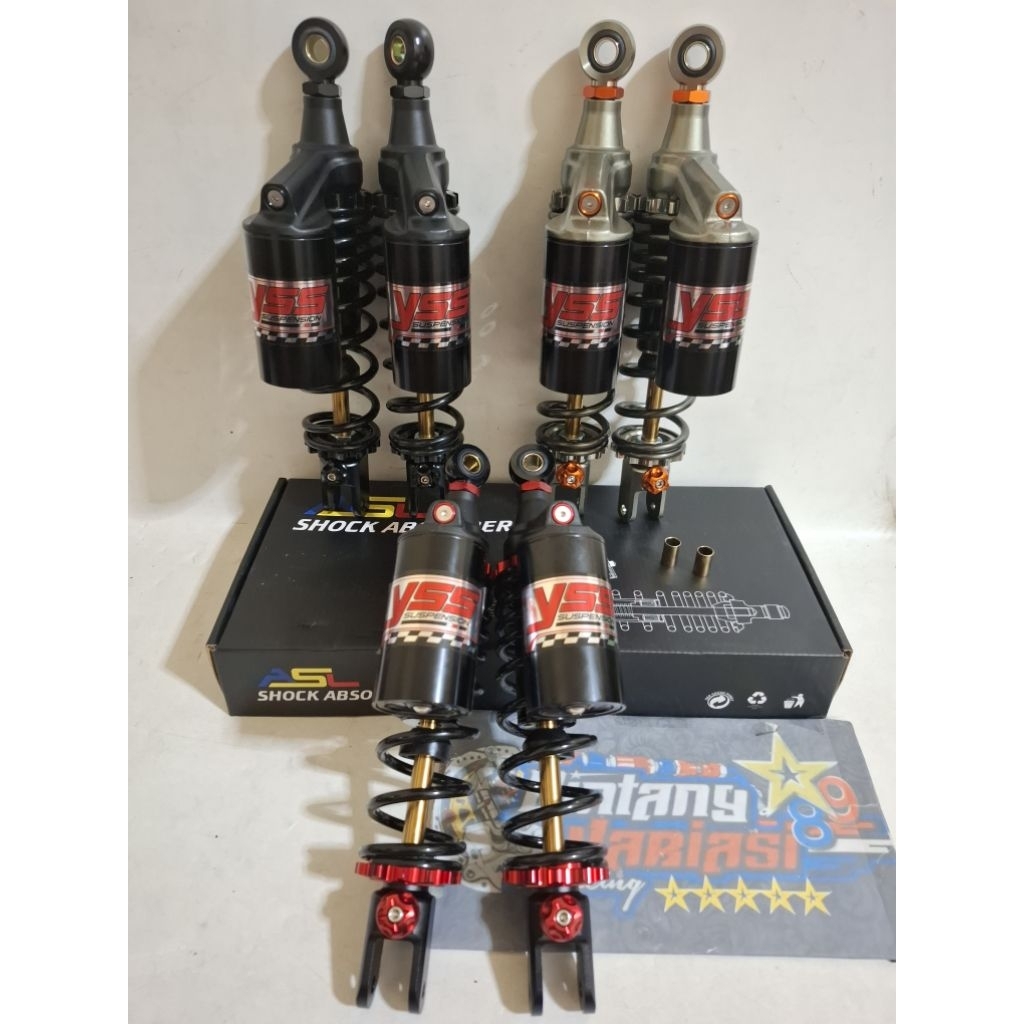 NEW DOUBLE SHOCK ~ SHOCKBREAKER COPY YSS MODEL G-PLUS NEW EDITION DOUBLE TABUNG ATAS UK 310MM -340MM