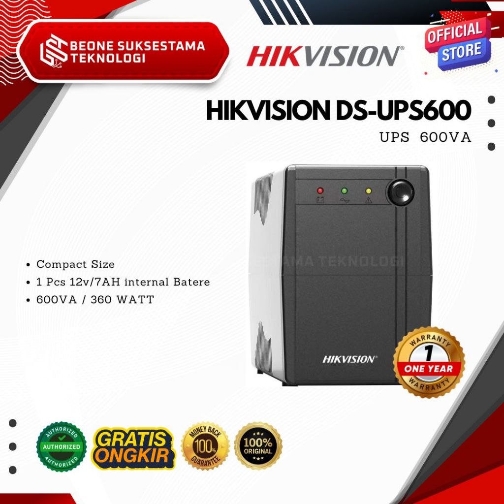 Hikvision DS-UPS600 600VA 360W UPS CCTV