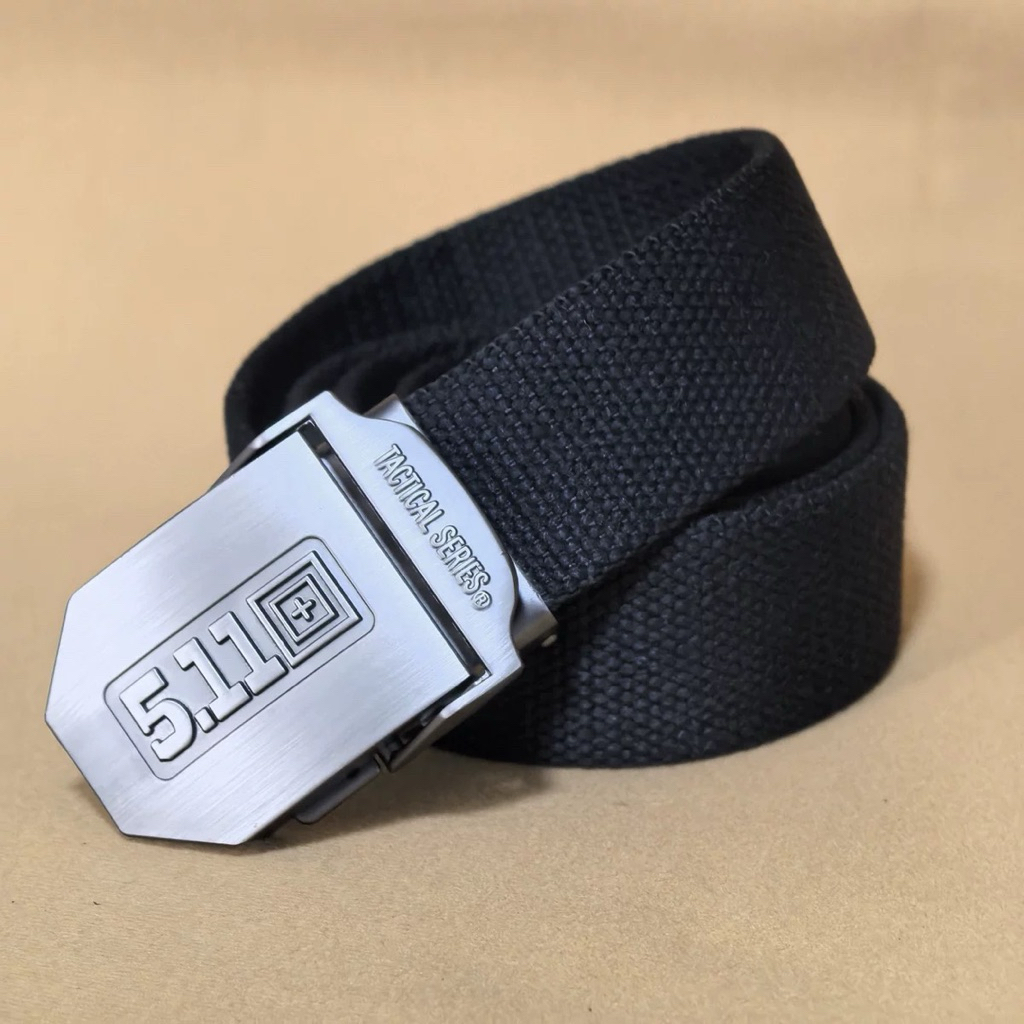 IKAT PINGGANG PRIA METAL TACTICAL ARMY SABUK KANVAS NILON GESPER OUTDOOR KEPALA BESI