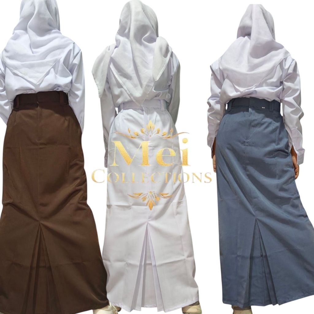 ROK SPAN BELAH BELAKANG ROK KERJA ROK SEKOLAH SERAGAM SEKOLAH SERAGAM KERJA