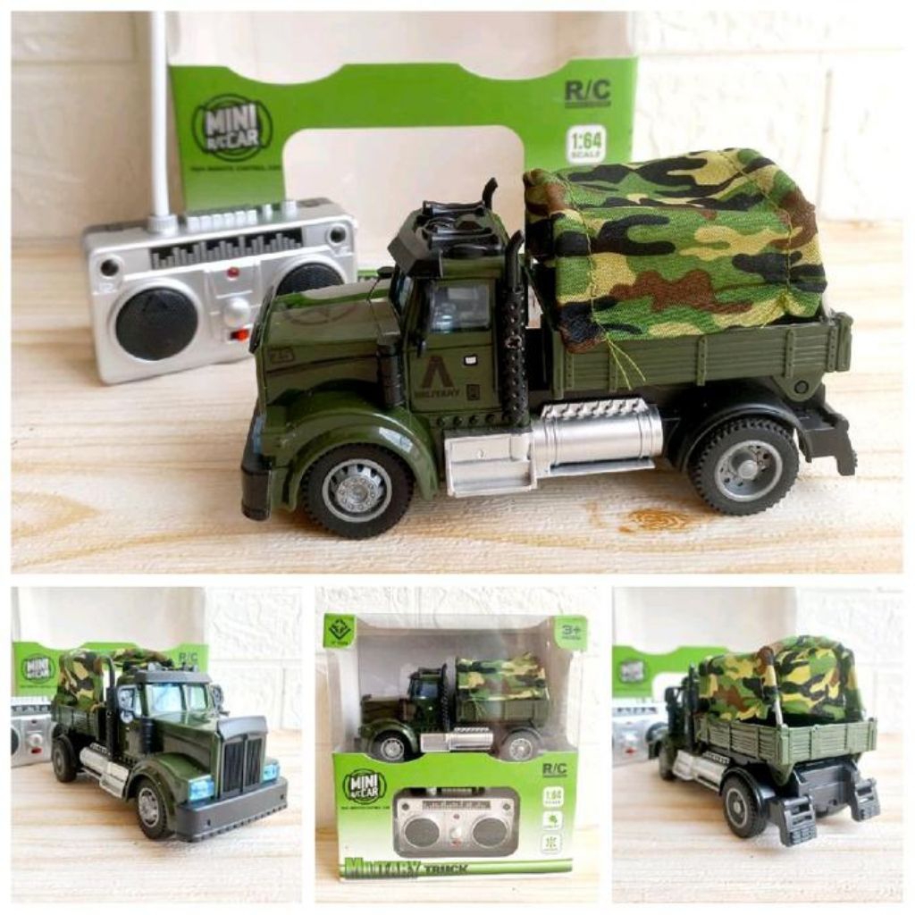 Rc Car Truk Militer Angkut Personil Remote Control - Mainan Mobil Tronton Remot Kontrol Koleksi Anak