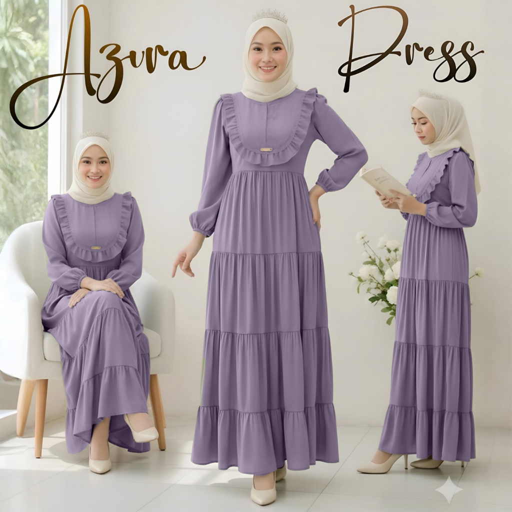 Gamis Crinkle Polos Simple & Elegan / Gamis Crinkle Muslimah