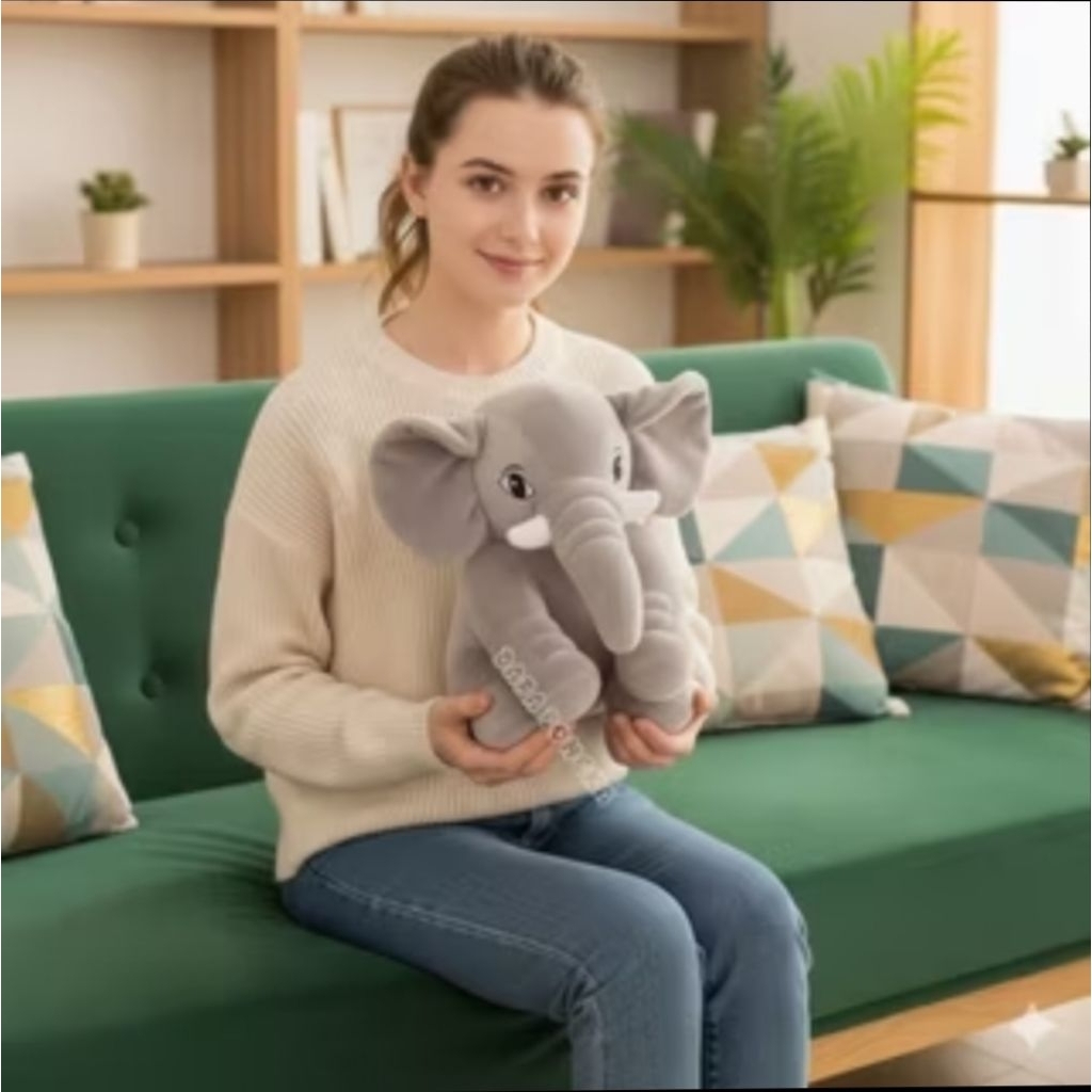 boneka mewah gajah HIPO ikea elephants gajah duduk anak gajah UKURAN " L" berlebel sni