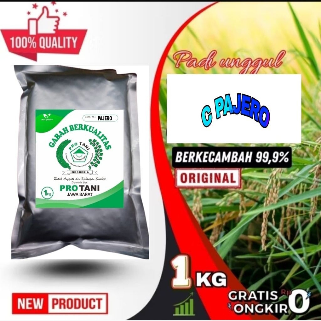 COD 1KG BENIH PADI CIHERANG PAJERO SUPER UNGGUL ORIGINAL LABEL PUTIH