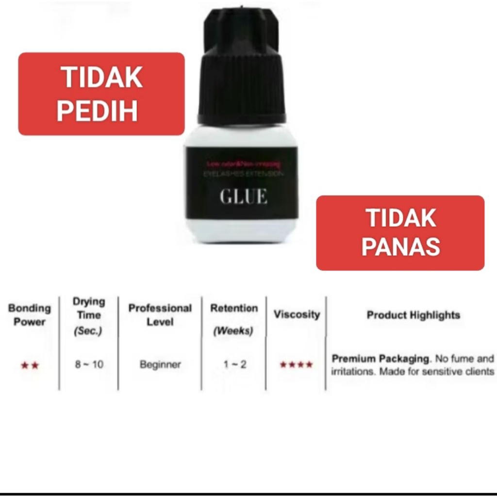 Lem eyelash extension tidak panas tidak perih