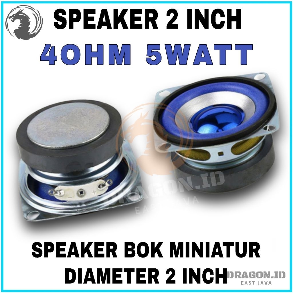 Speaker mini 2"inch 4 Ohm 5Watt fullrange biru 2" 5W