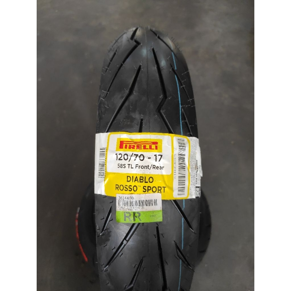 BAN PIRELLI DIABLO ROSSO SPORT 120/70-17 TUBELESS CBR VIXION R15 MX KING