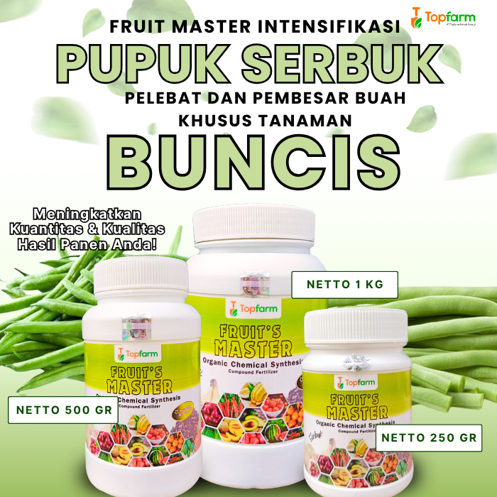 Pupuk Serbuk Buncis / Pupuk Perangsang Pelebat Buah Buncis / Pupuk Buah Buncis Agar Cepat Berbuah / 