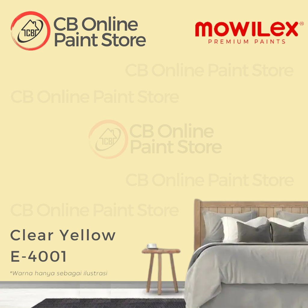 CAT TEMBOK MOWILEX - CLEAR YELLOW E-4001 - LITER