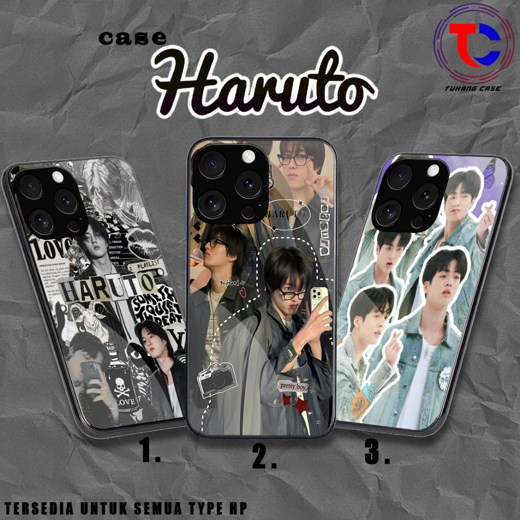 Softcase Glass Haruto Treasure - Softcase Glossy - Softcase Kaca  Iphone samsung xiaomi redmi oppo i