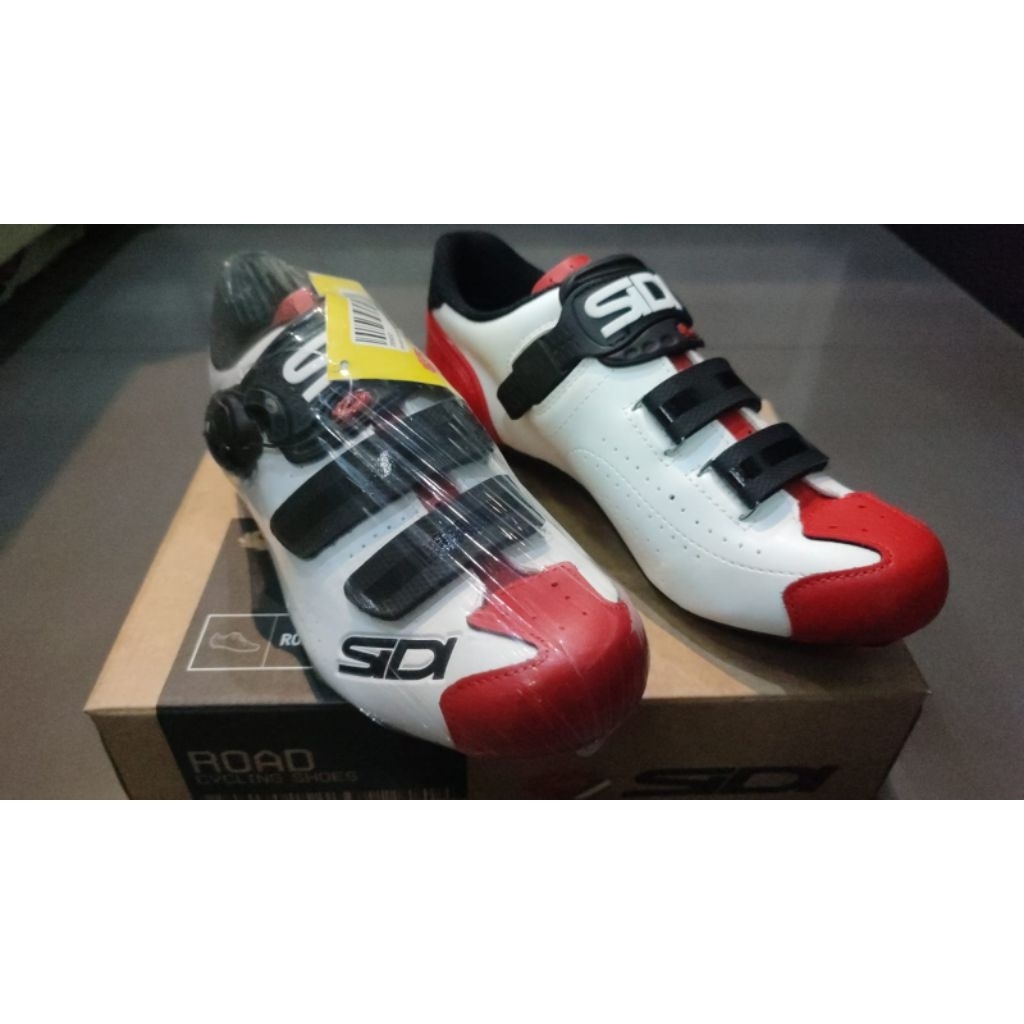 Sepatu Sidi Alba 2 Cleat Roadbike White Black Red Original Sepatu Sepeda