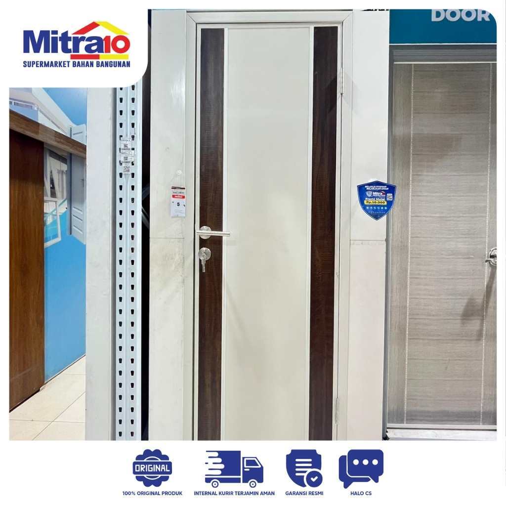 Pintu PVC WMNS 701 70x195cm Kanan/Kiri + Handle - Tidy