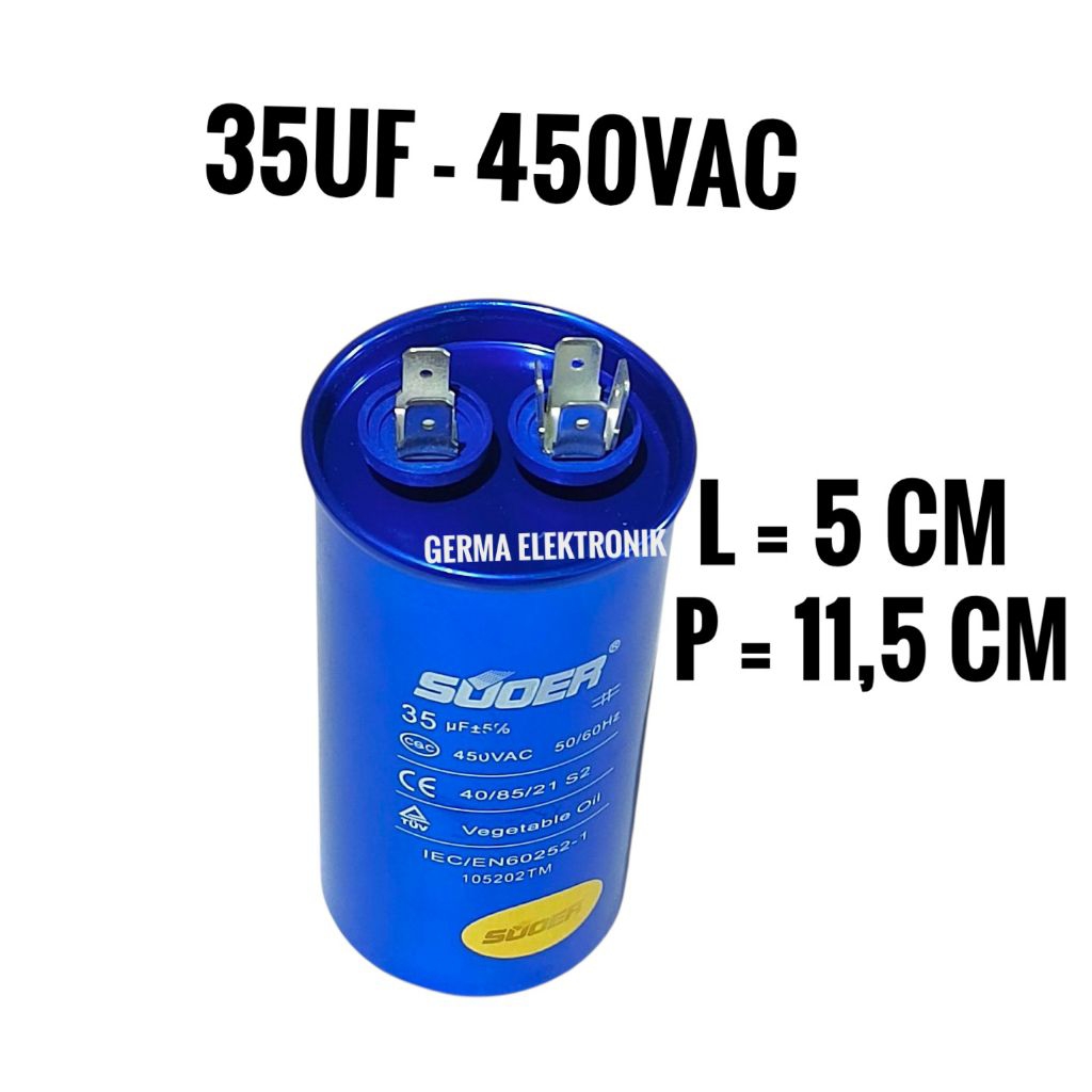 Kapasitor 35uf 450VAC capasitor 35uf 450vac