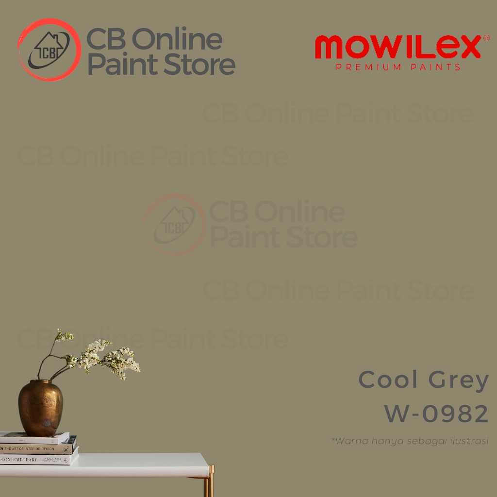 CAT TEMBOK MOWILEX - COOL GREY W-0982 - GALON