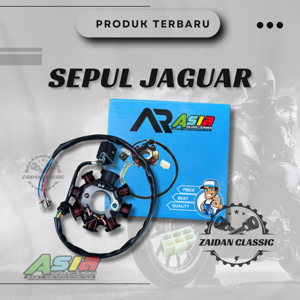 SPUL SEPUL JAGUAR ARUS AC PNP GL MAX MEGAPRO TIGER MERK ASIA RACING