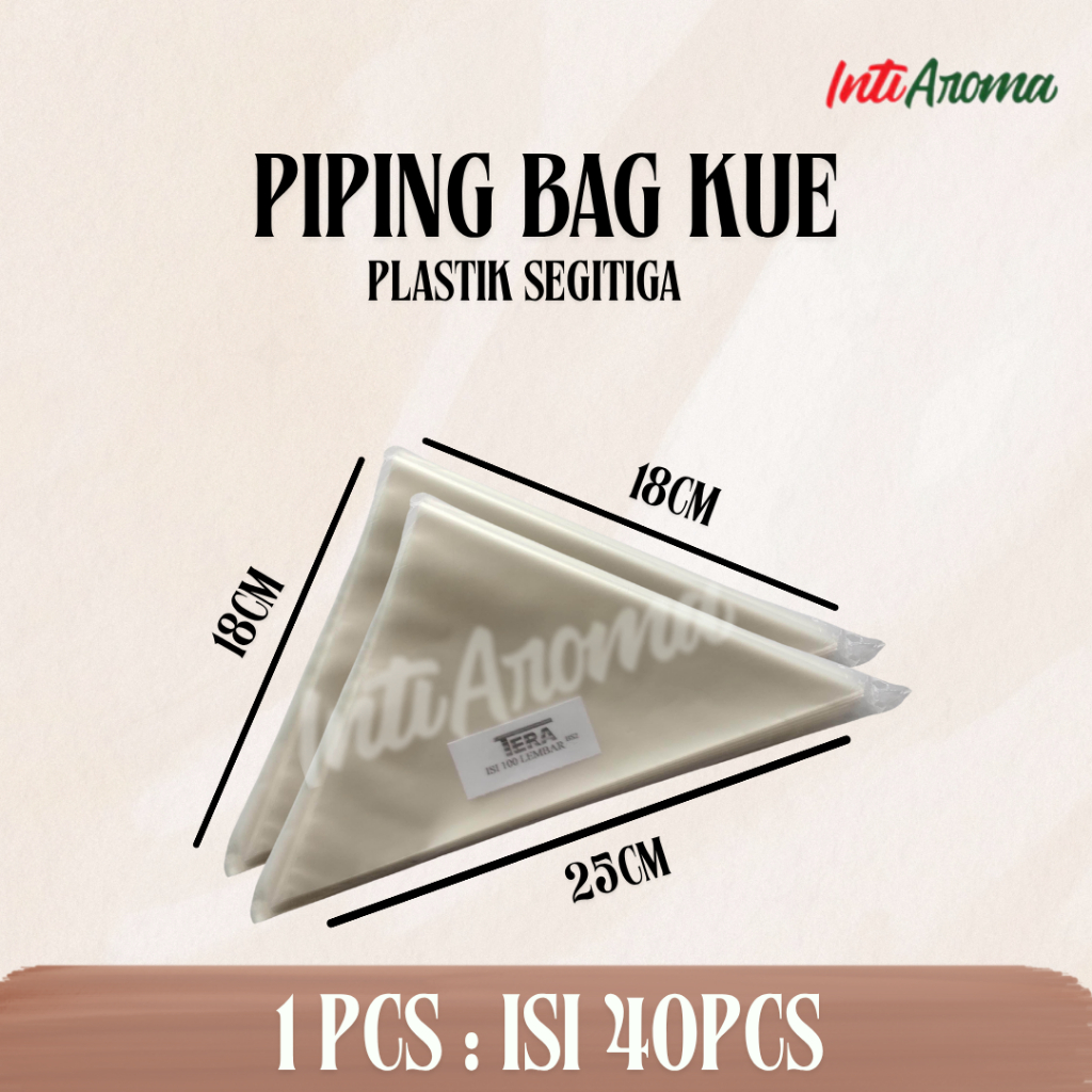 Piping bag plastik|plastik segitiga tebal isi 40S
