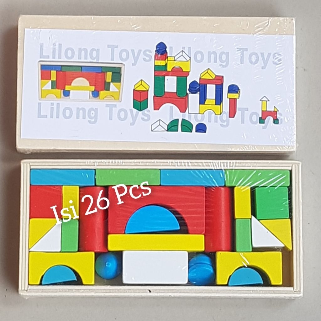 Mainan Edukasi Balok Geometri, Mainan Geometri, Balok Warna, Bangun Ruang, Balok bulat, Balok kerucu