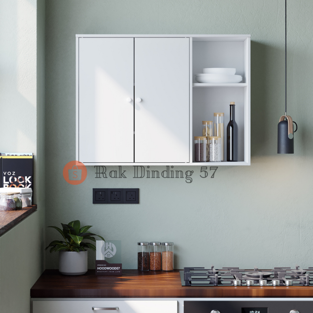 Lemari Dapur Gantung Kitchen Set Minimalis 2 Pintu Rak Dapur Minimalis Ambalan Murah