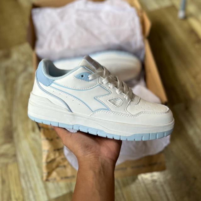 SEPATU DIADORA NELO WHITE BLUE SIZE 37 38 39 WOMEN CASUAL SNEAKERS WANITA RESMI PROMO MURAH SALE