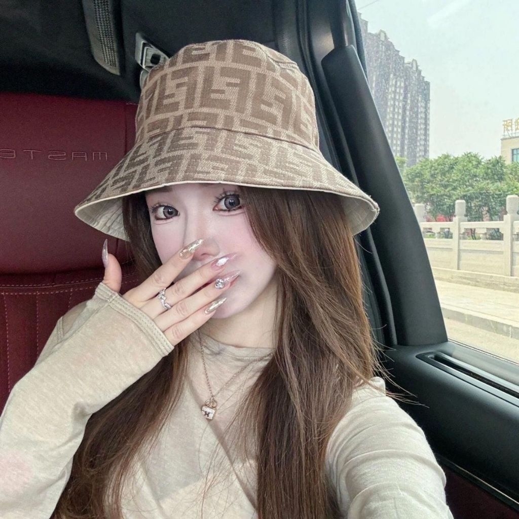 Bucket hat FF kamvas/ topi bucket hat FF, topi fashion impor premium