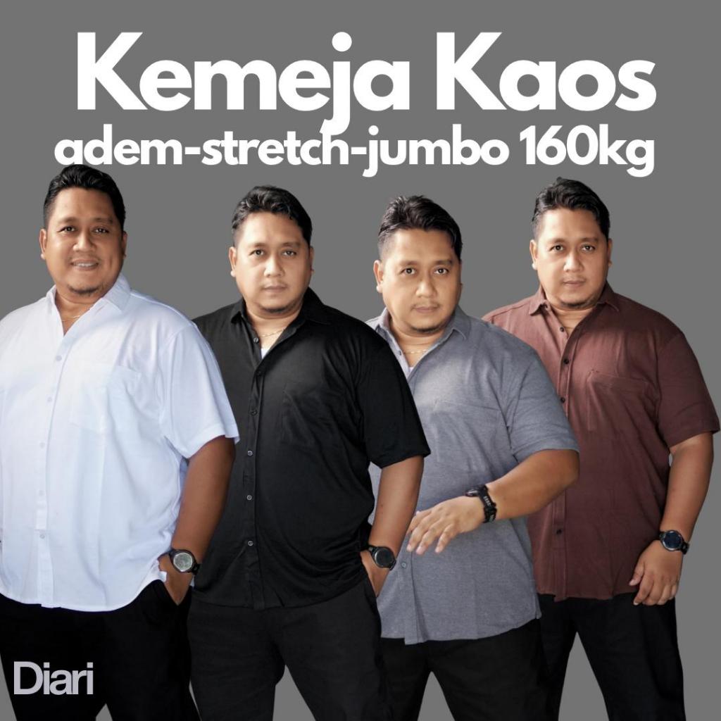 Kemeja Kaos Jumbo Pria Polo CVC Pique Tebal Stretch Adem