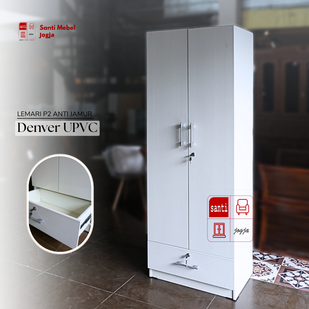 Lemari UPVC Anti Jamur 2 Pintu Denver SW