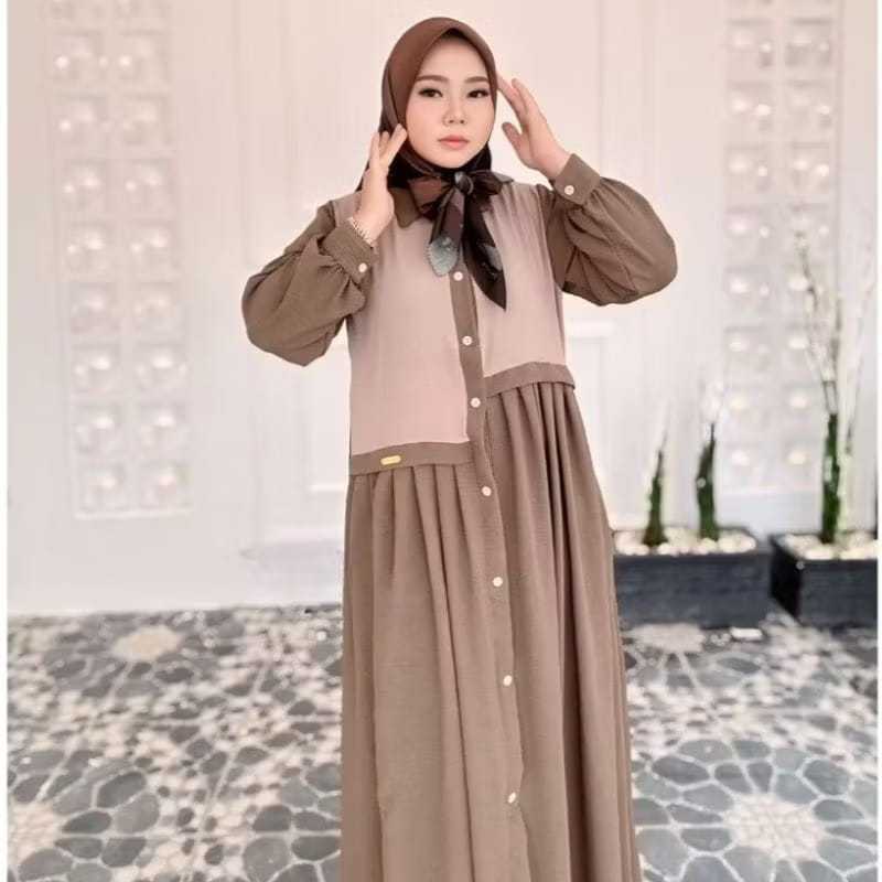 Gamis Cringkle Premium  Jumbo LD 120cm Dress Panjang Wanita / Gamis Jumbo LD 120 Terbaru Dan Kekinia