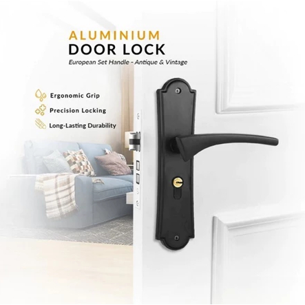 Hendel Handle Set Kunci Konci Pintu Kamar Rumah Modern Door Lock Handles Knob Elegant