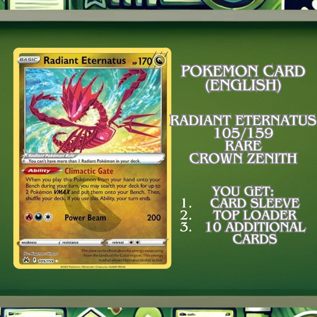 Kartu Pokemon TCG Radiant Eternatus Crown Zenith 105/159 Rare English