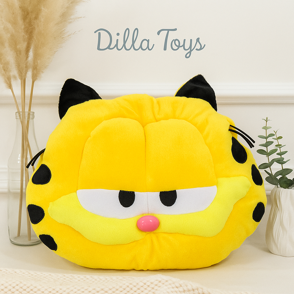 Bantal Boneka Kepala Garfield Ukuran 35 Cm Unisex