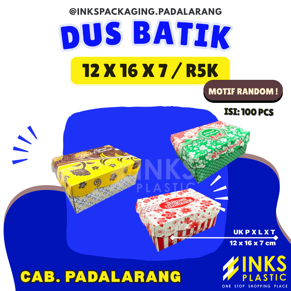 DUS SNACK MOTIF BATIK 12 X 16