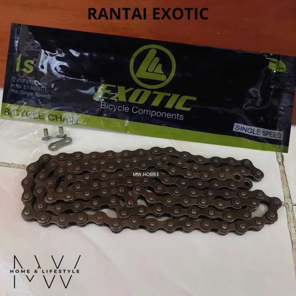 Rantai Exotic / Rantai Single Speed Sepeda Anak Ukuran 12 16 18 / Rantai Sepeda Exotic 114L Single S