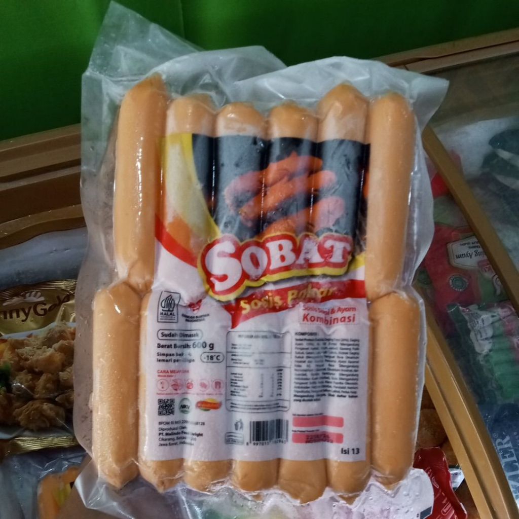 sosis bakar // sosis kombinasi ayam dan sapi //sosis sobat isi 13 (600gram)