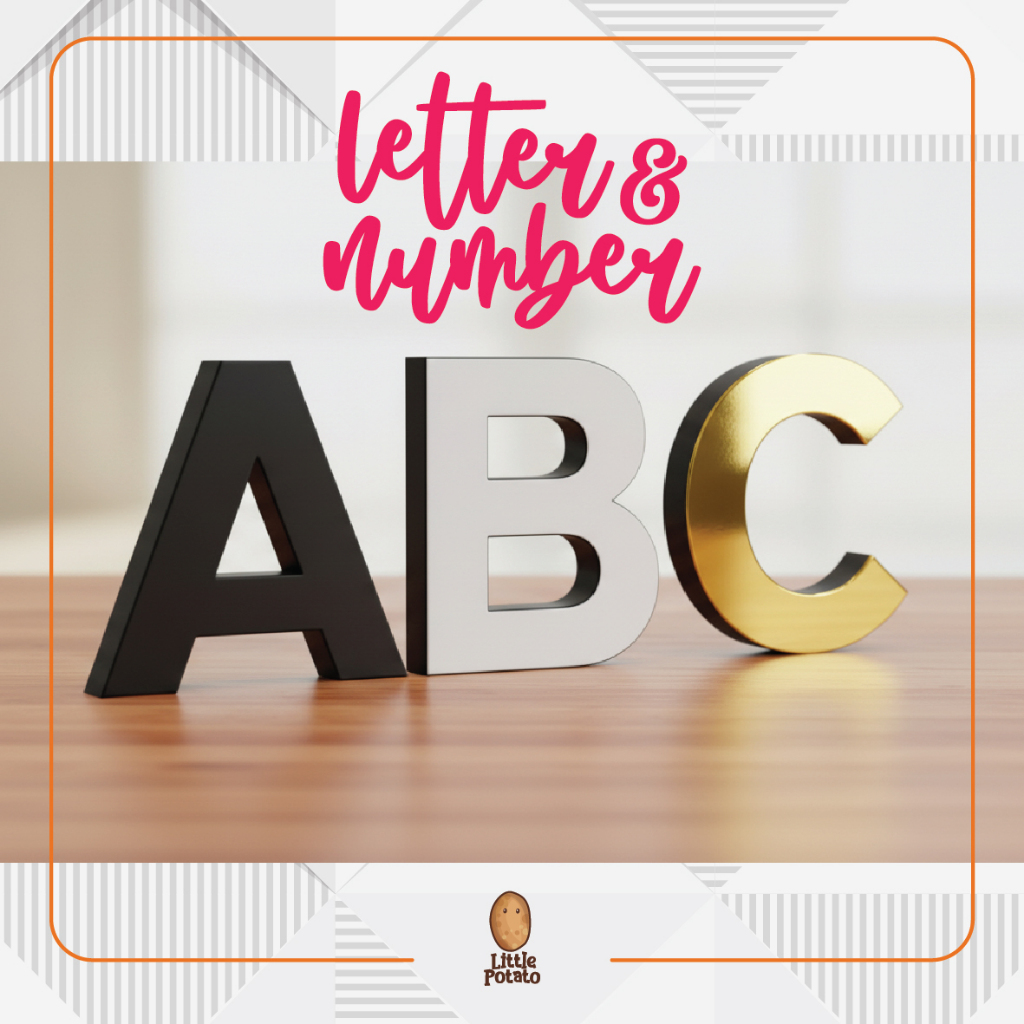 Huruf Timbul Akrilik Lapis Spon/Busa Eva Full Custom (Acrylic Letter) Hitam/Putih: Nomor Rumah/Signa