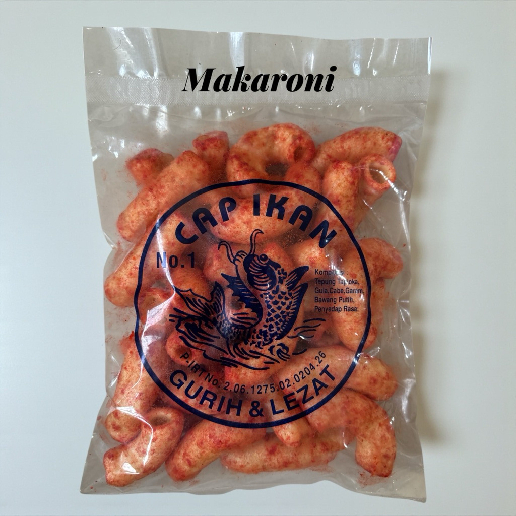Snack CAP IKAN / Kerupuk Makaroni Balado / Kerupuk CAP IKAN