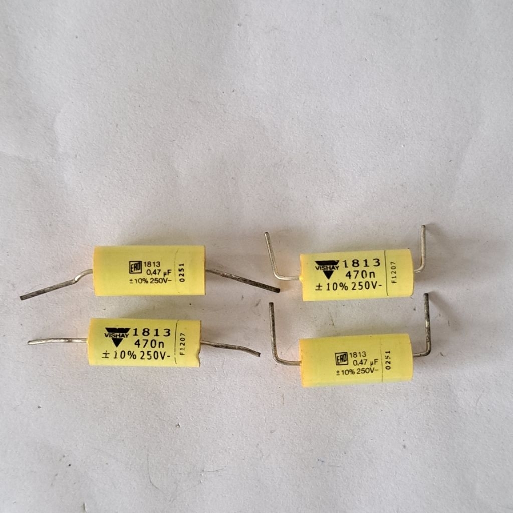 kapasitor capacitor ERO VISHAY 1813 470n 250vdc 10% , cabutan barang bagus
