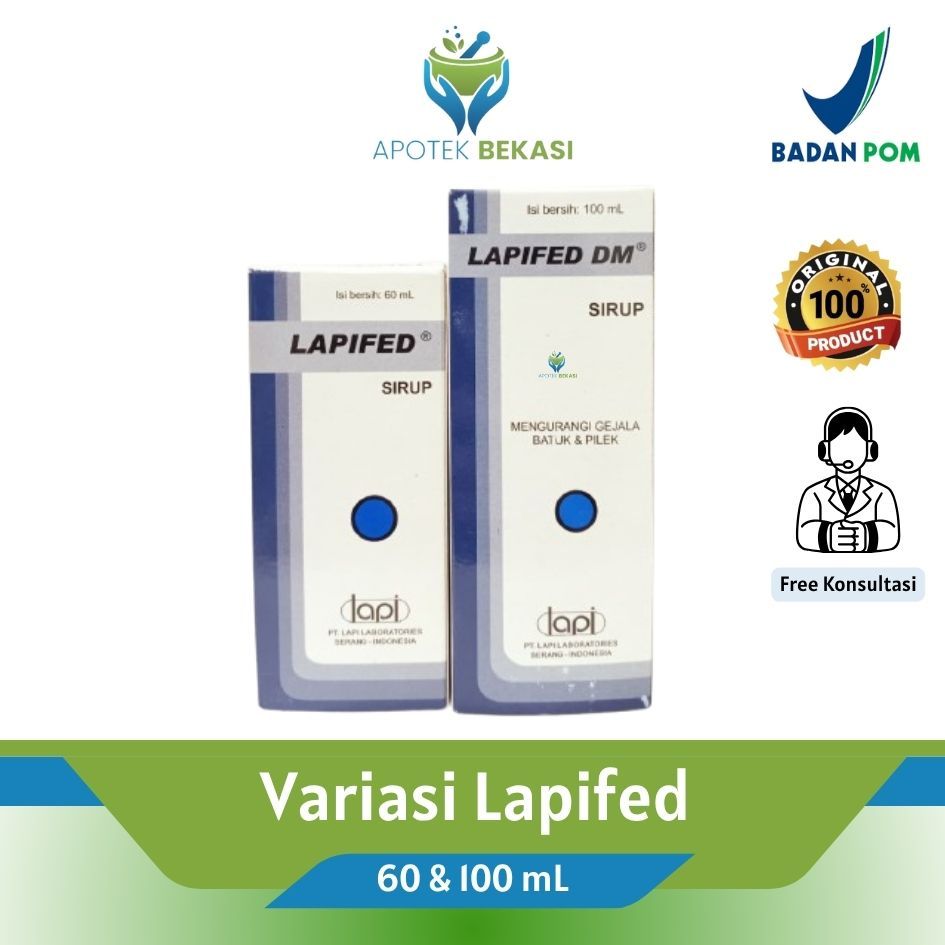 Lapifed Syrup 60 mL - Lapifed DM Syrup 100 mL