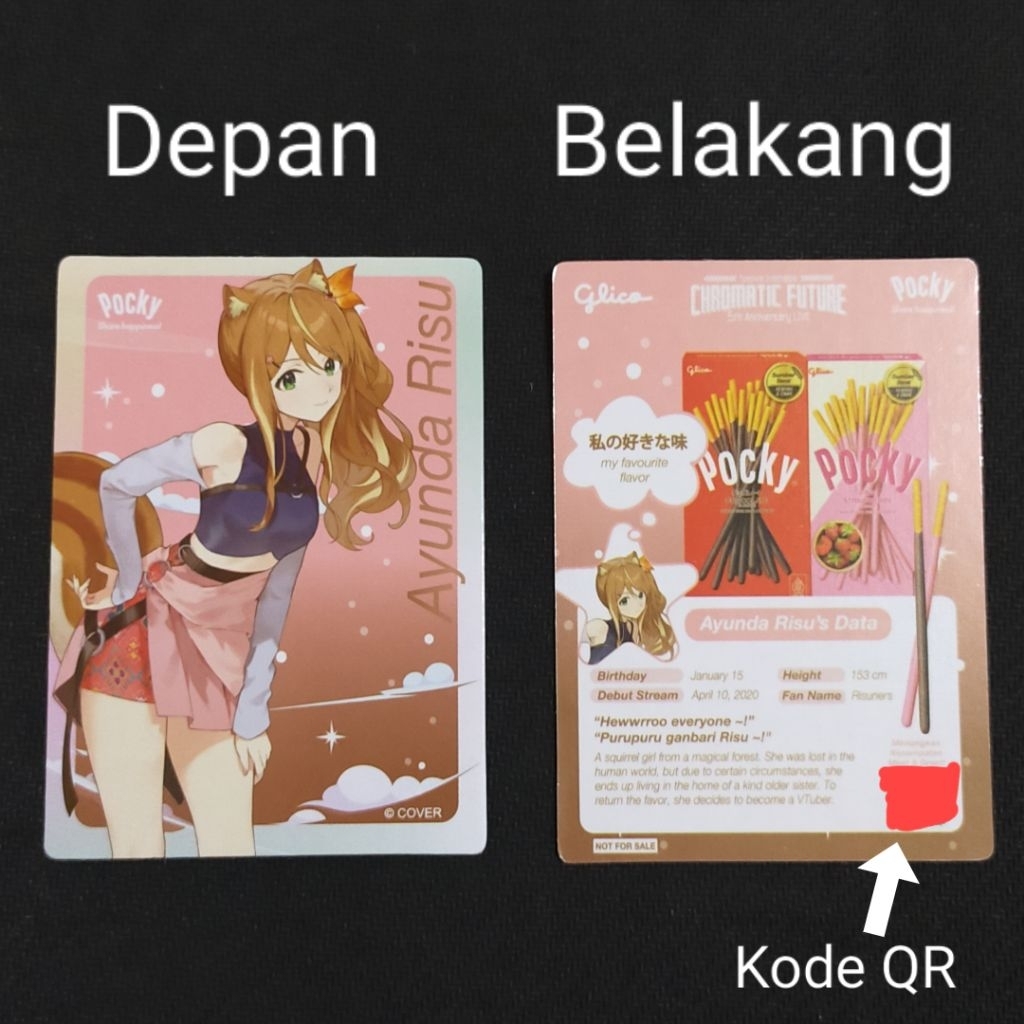 Kartu Pocky x Hololive Ayunda Risu