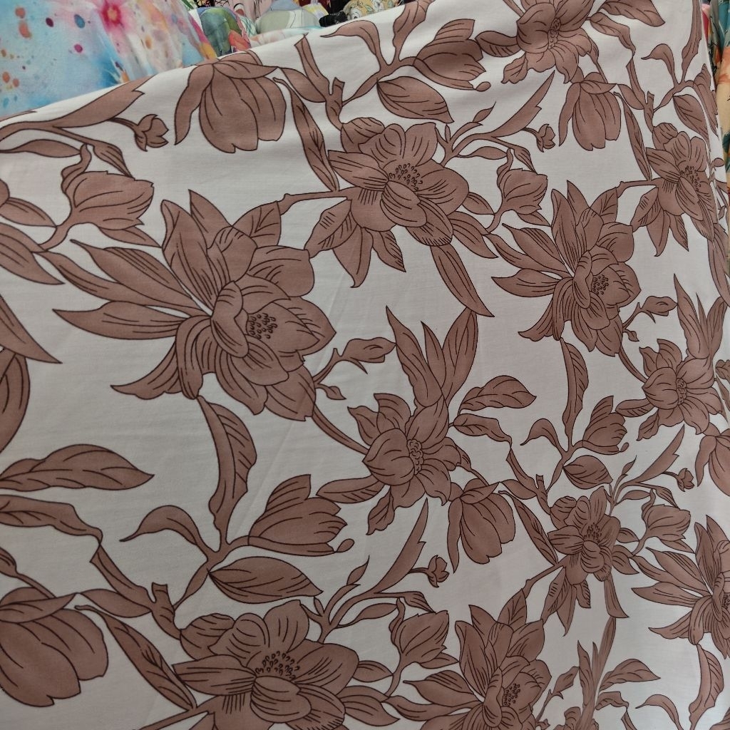 KAIN RAYON VISCOSE PREMIUM MOTIF BUNGA BESAR - KAIN RAYON MOTIF KEMBANG BESAR HARGA PERSETENGAH METE