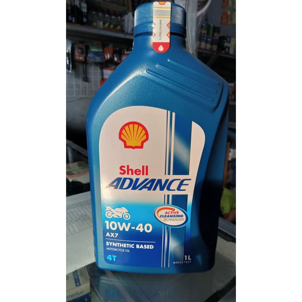 oli synthetic Shell 1liter 10w-40 oli motor advance shell