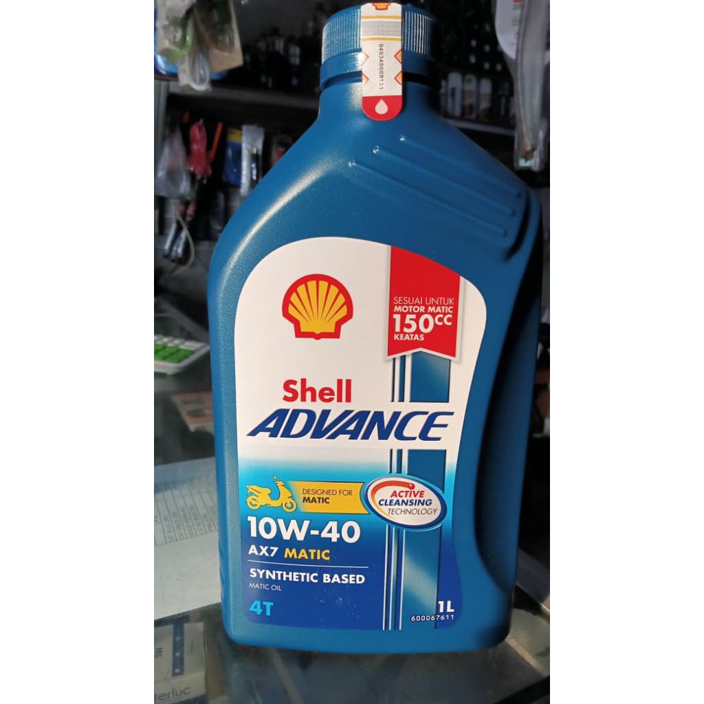 oli motor matic 10W-40 oli motor Shell 1ltr 10W-40