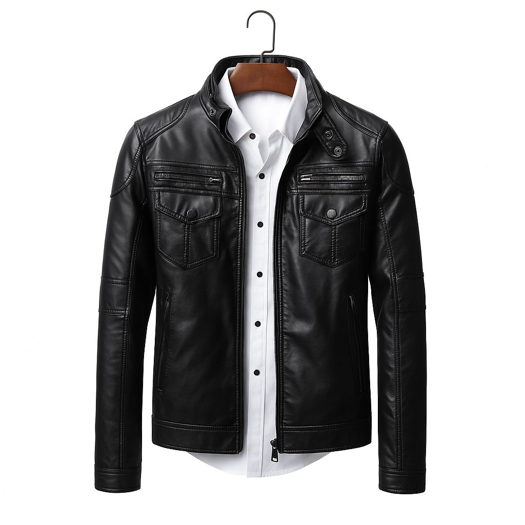 JAKET KULIT ASLI  PRIA ORIGINAL DOMBA GARUT PREMIUM  WARNA TAN MUDA