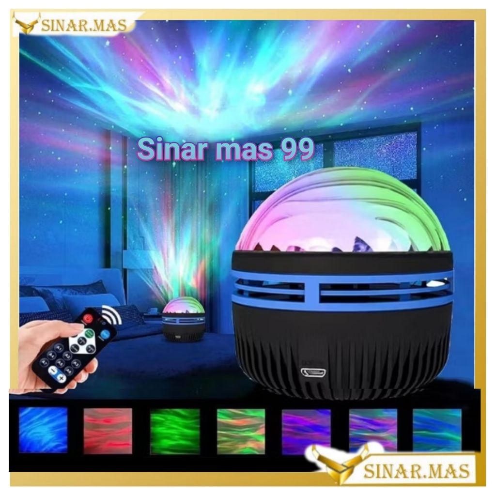 lampu proyektor aurora  mini  lamp lampu galaksi aurora mini lampu tidur aurora  Q6